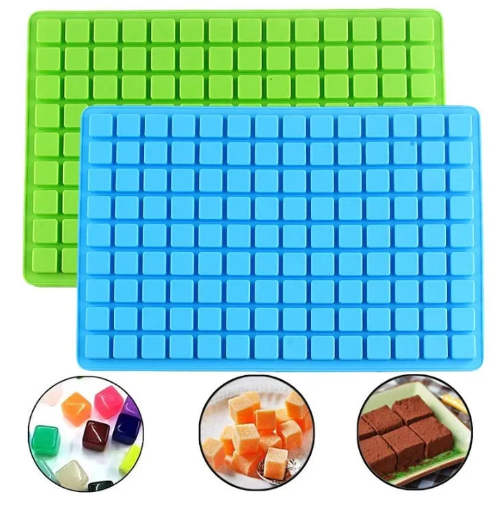 126 Cavity Square Silicone Mold Bakeware Baking Brownie Cake Pastry Jello Ice Cube Cream Soap Making Ice Mould Tray Homemade Food Craft