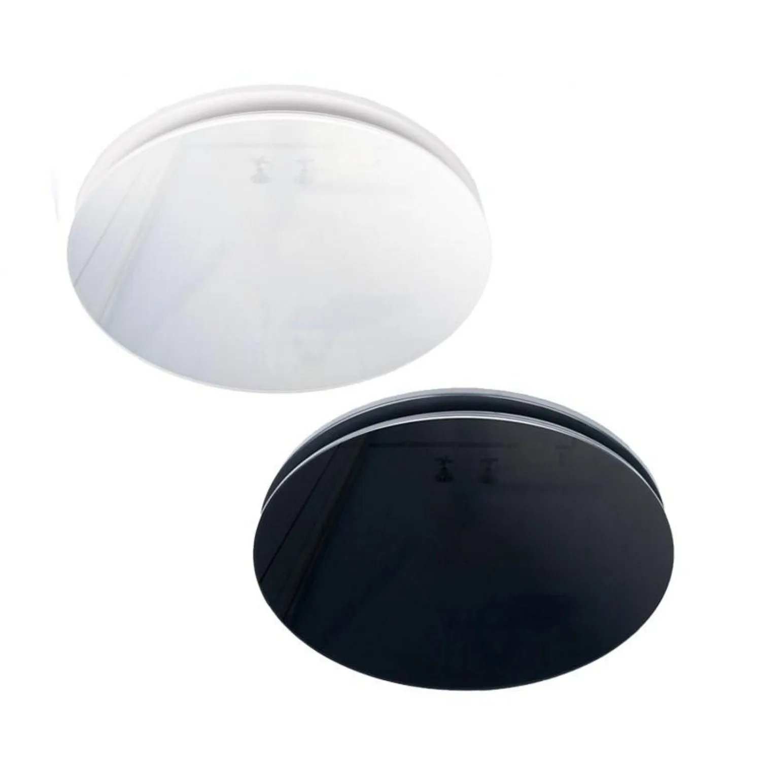 130m³/h Ventair Airbus Mini 150 Premium Exhaust Fan Round in White or Black Glass Panel - PVPX150WHGP, PVPX150BLGP