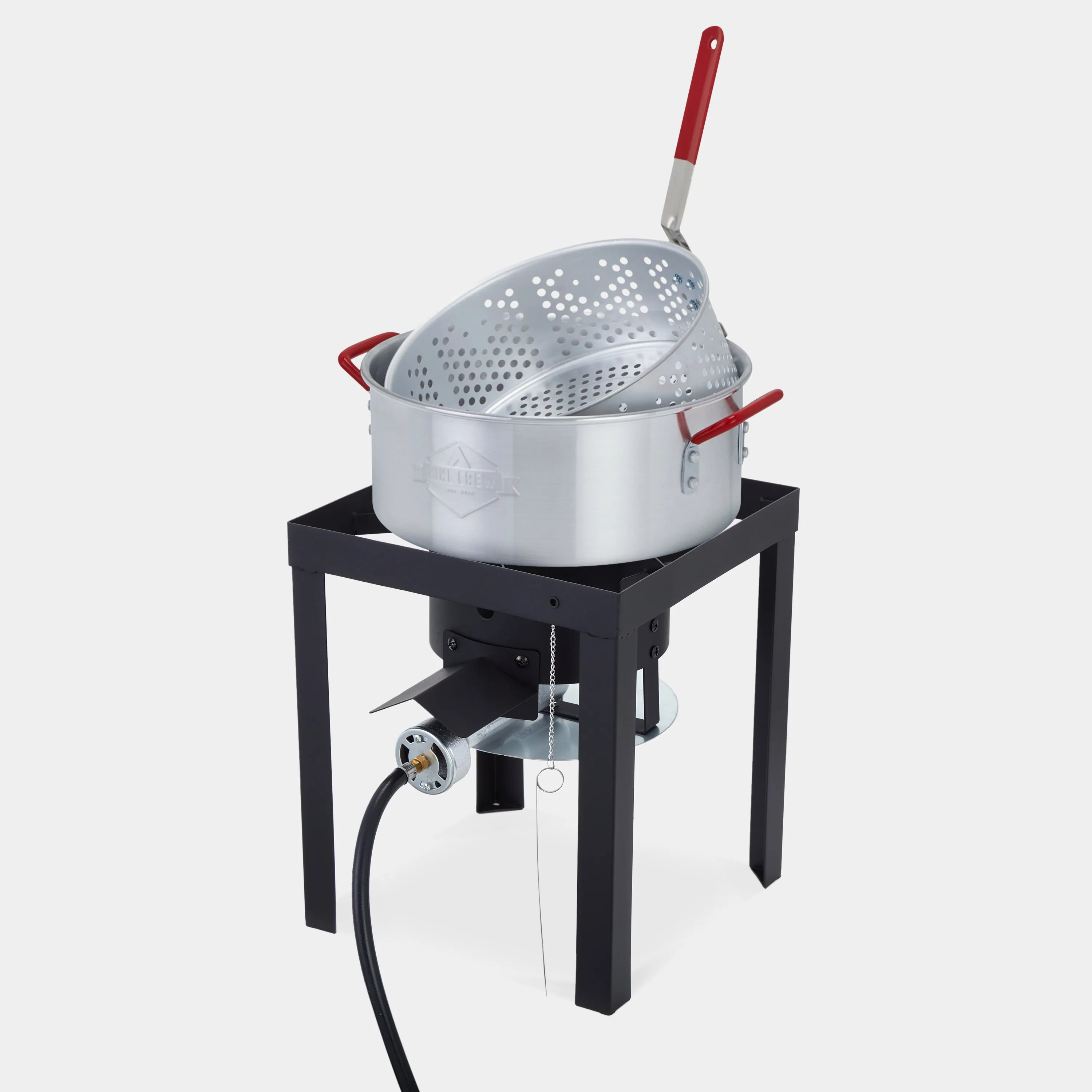 15-Piece 50,000 BTU Outdoor Propane Turkey Fryer Kit with Igniter, 30qt and 10qt Pots and More