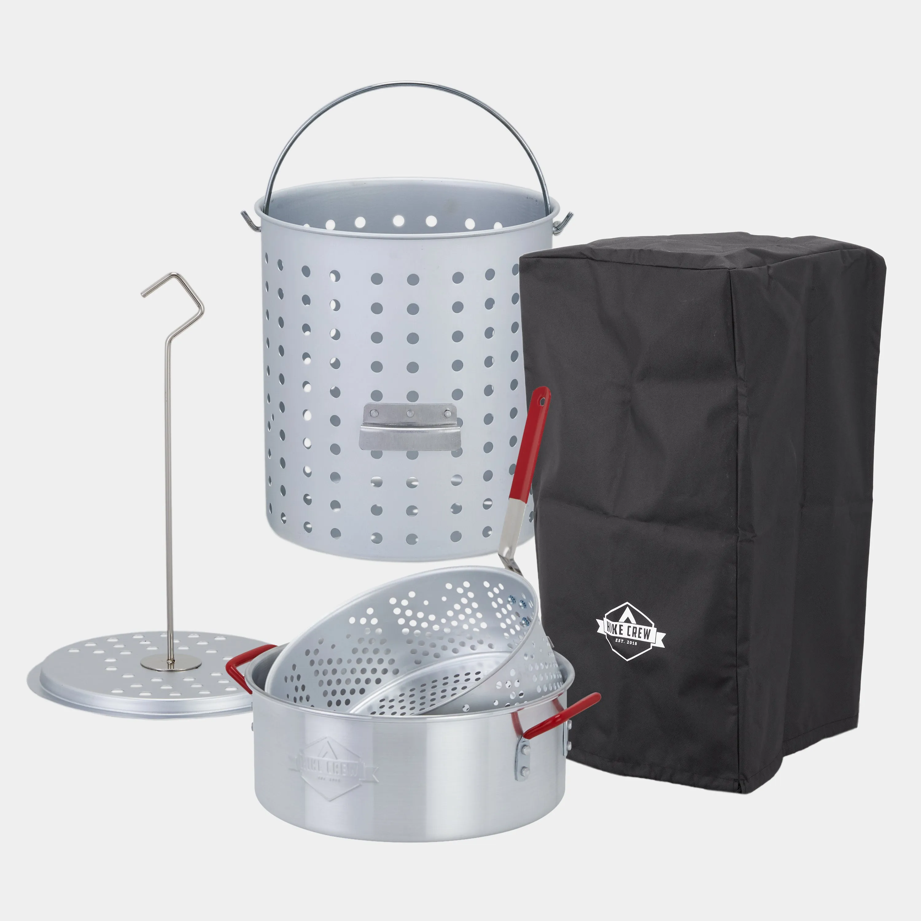 15-Piece 50,000 BTU Outdoor Propane Turkey Fryer Kit with Igniter, 30qt and 10qt Pots and More