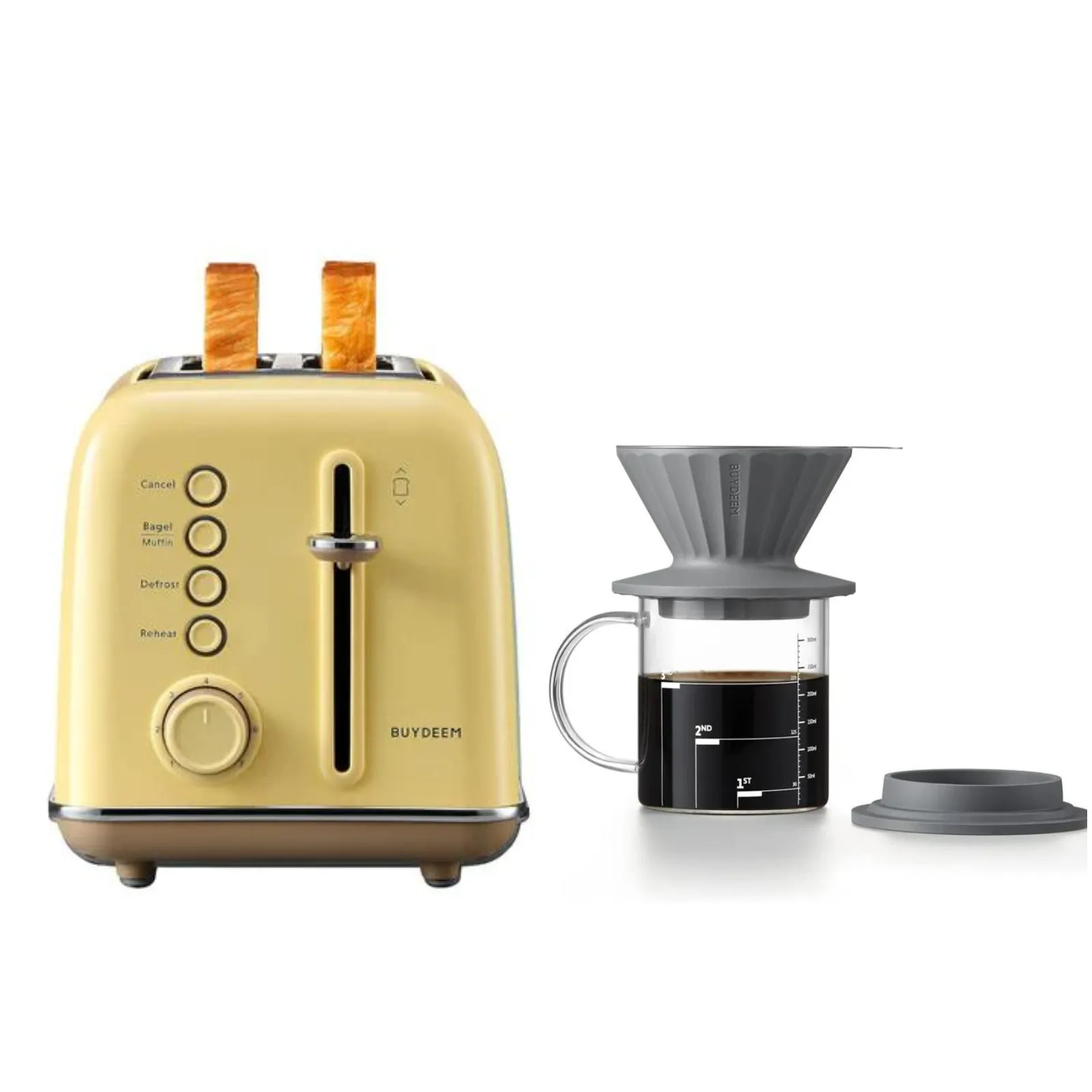 2-Slice Toaster with Coffee Dripper Set - Bundle Offer