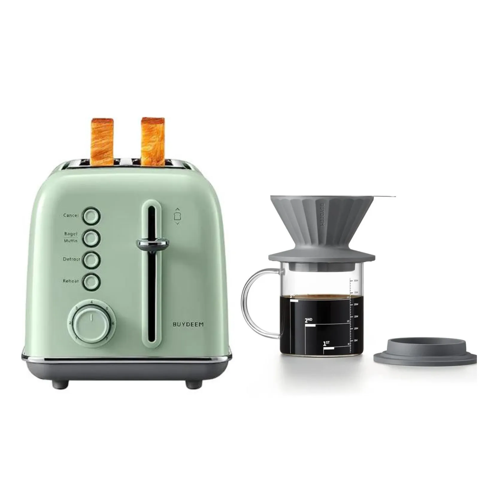 2-Slice Toaster with Coffee Dripper Set - Bundle Offer