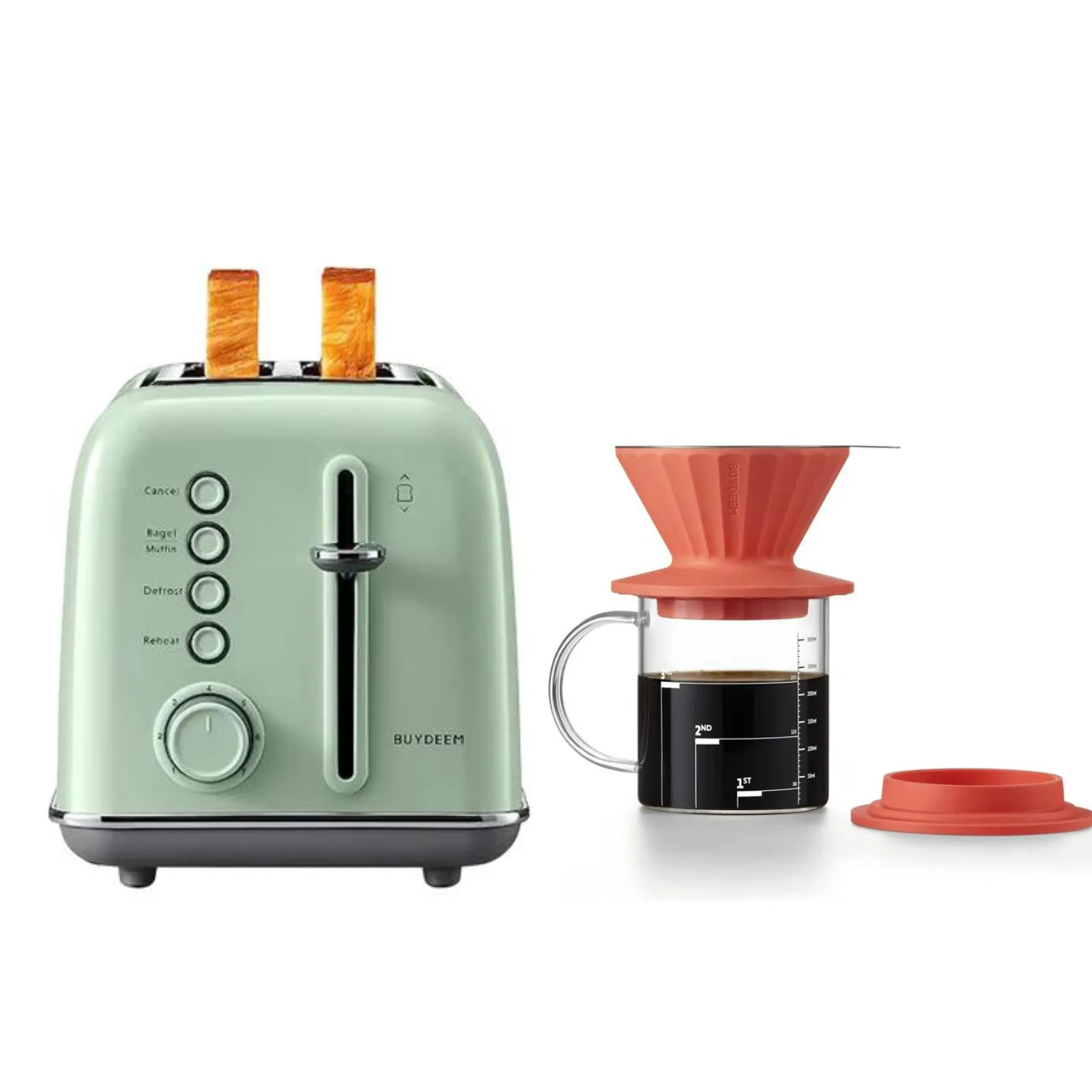 2-Slice Toaster with Coffee Dripper Set - Bundle Offer