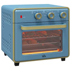 20L Mini Oven Toaster Oven w/ Warm Broil Toast Bake Air Fryer Timer 1400W Blue