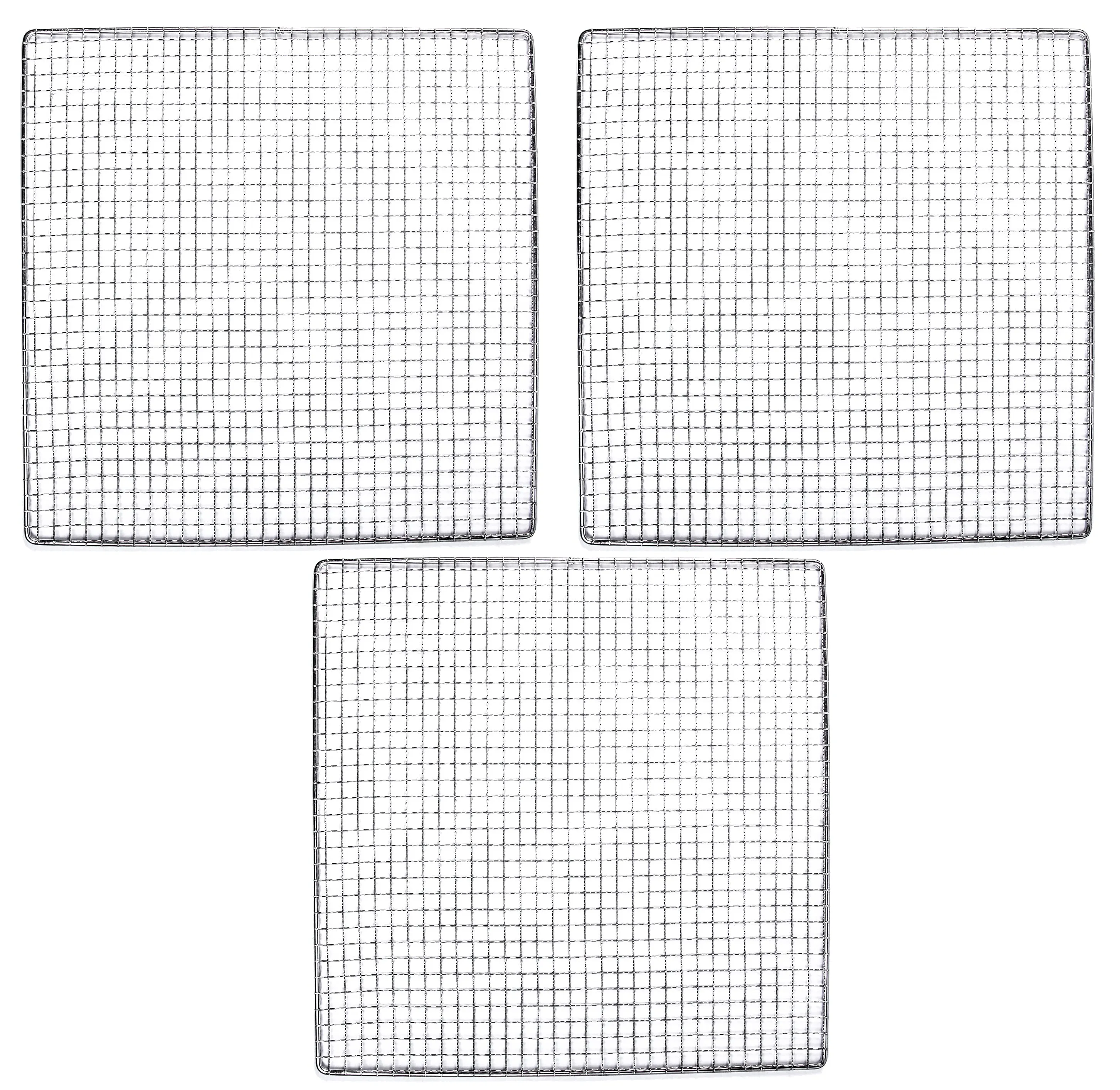 3 Stainless Steel Trays Compatible With Excalibur Dehydrator Replacement UPGRADE Food Shelf Mesh Screen by Bright Kitchen