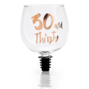 30 And Thirsty Rose Gold Tipple Topper