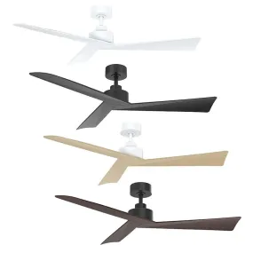 52" Bronte DC Ceiling Fan White, Black, White/Oak, Black/Walnut Vencha Lighting