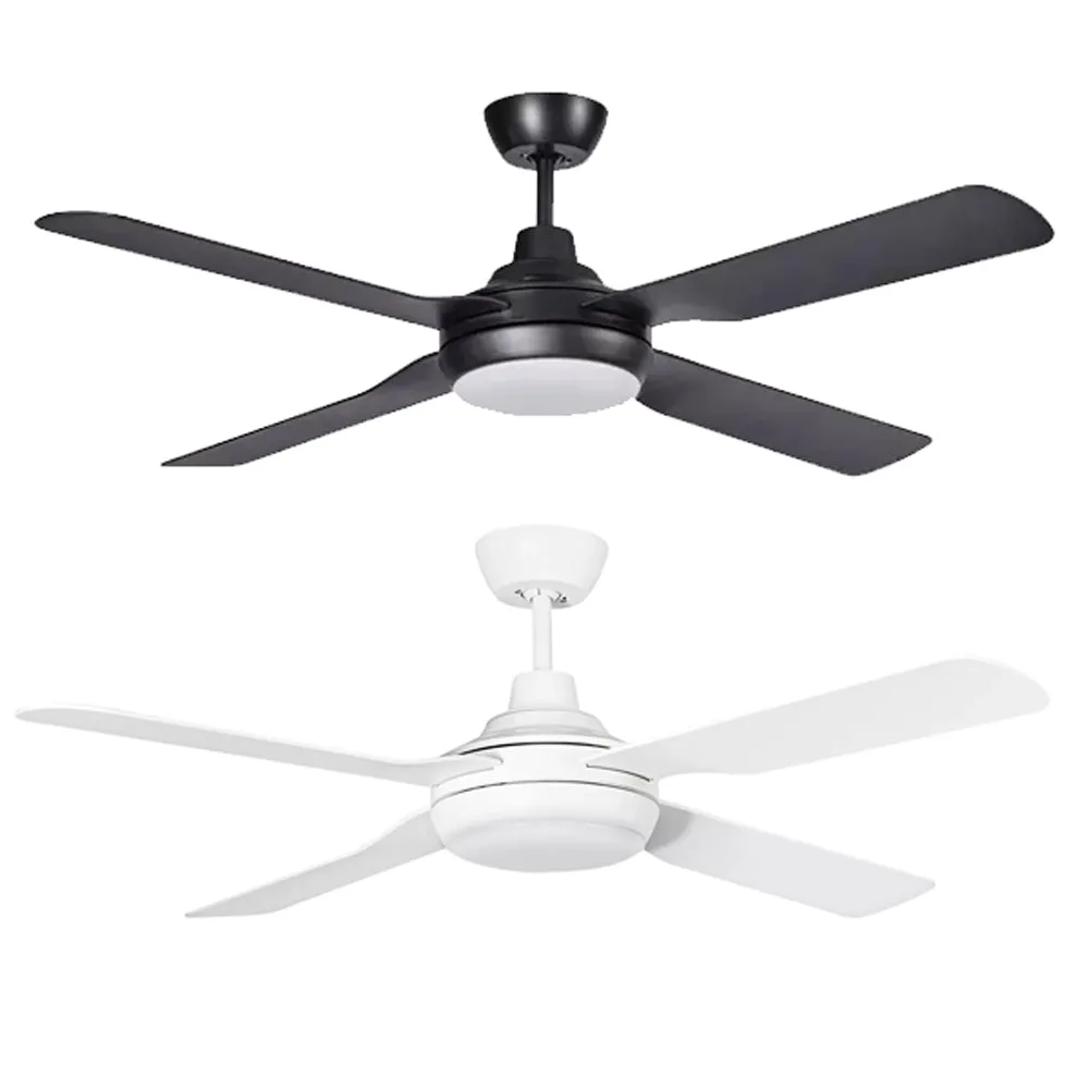 52" Discovery II AC Ceiling Fan Black, White with Light MDF1343M, MDF1343W Martec Lighting