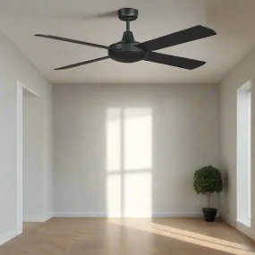 52" Lifestyle AC Ceiling Fan Brushed Aluminium, Matt Black, White DLS134 Martec Lighting