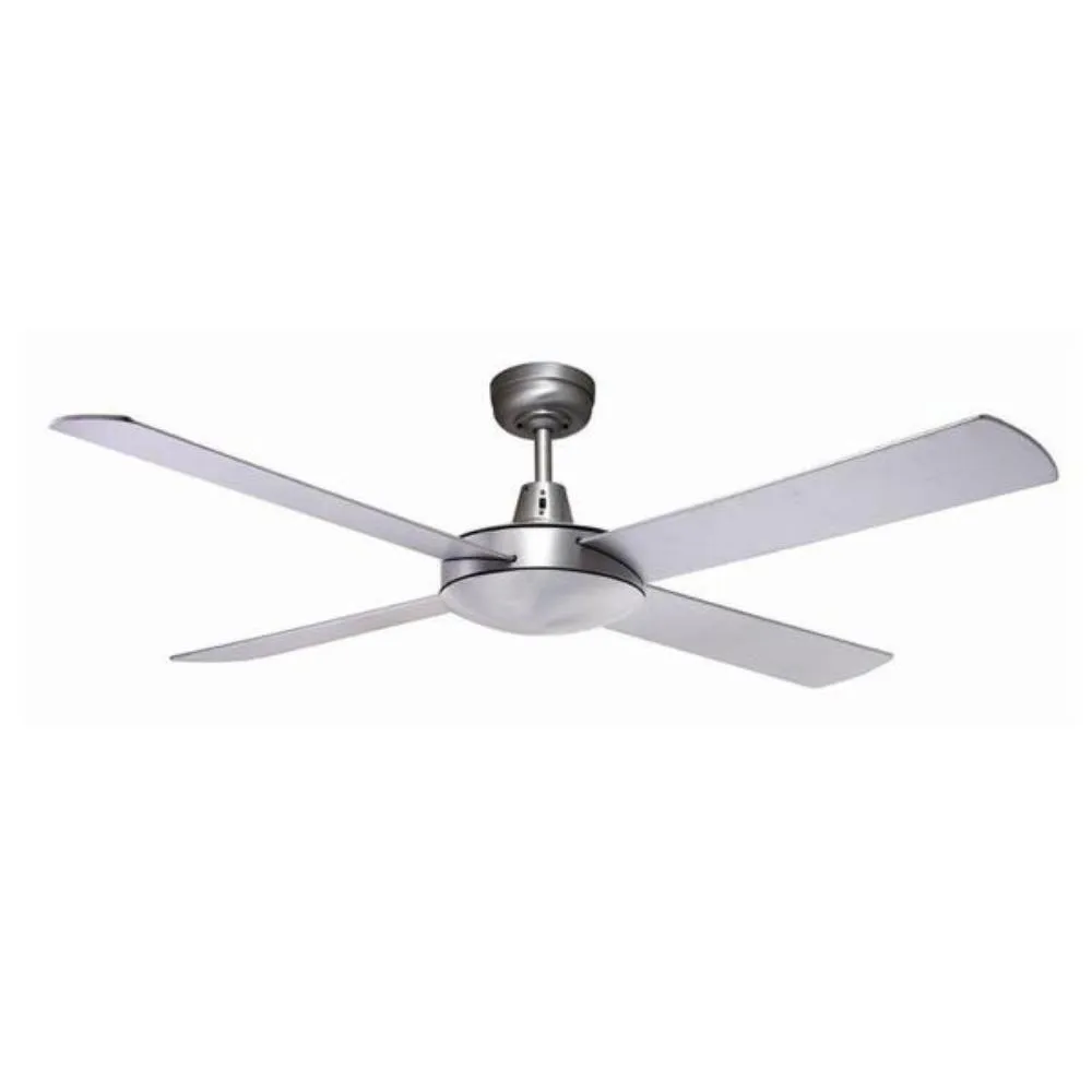 52" Lifestyle AC Ceiling Fan Brushed Aluminium, Matt Black, White DLS134 Martec Lighting