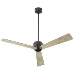 54"Ceiling Fan from the Rondure Collection in Black Finish by Oxygen