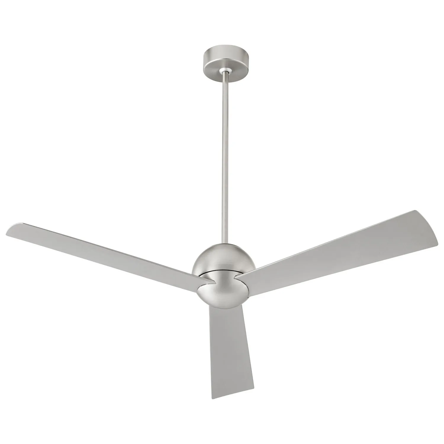 54"Ceiling Fan from the Rondure Collection in Satin Nickel Finish by Oxygen