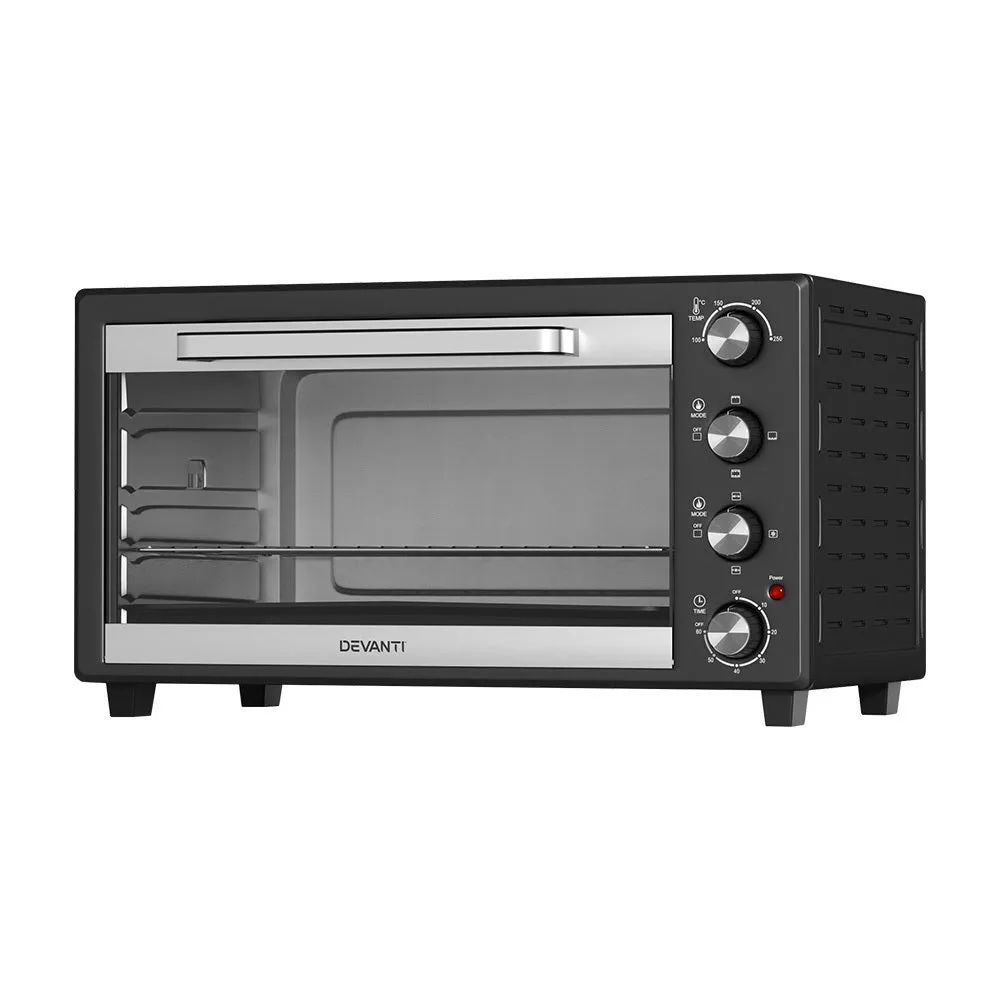 60L Convection Oven Electric Fryer, Rotisserie, 2000W - Devanti