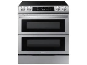 6.3 cu ft. Smart Slide-in Electric Range with Smart Dial, Air Fry, & Flex Duo(TM) in Stainless Steel - (NE63T8751SS)