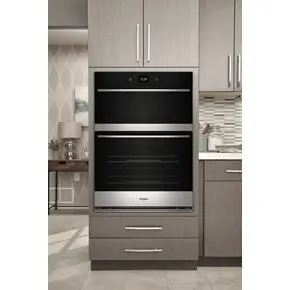 64 Total Cubic Feet Combo Wall Oven With Air Fry When Connected - Gray