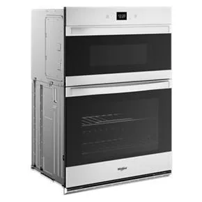 64 Total Cubic Feet Combo Wall Oven With Air Fry When Connected - White