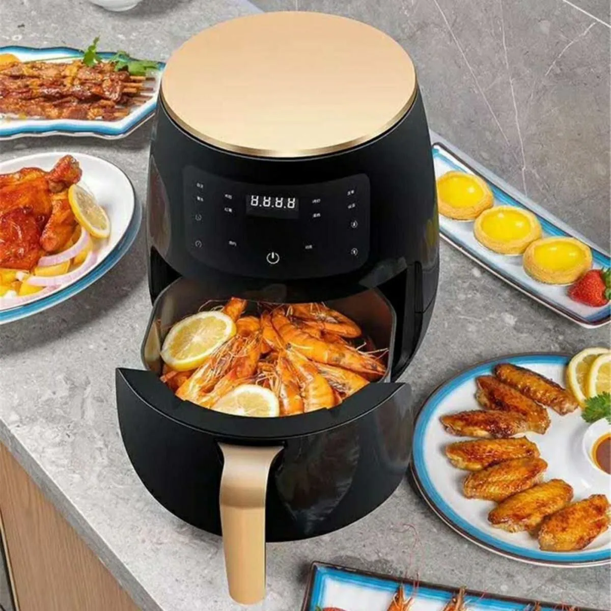 6L Air Fryer. Fry, Roast, and Bake all your favourite foods using up to 80% less fat #80002