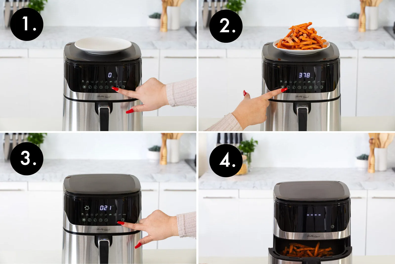 7L Air Fryer Wiz with Built-In Scale, 200C, 9 Cooking Programs