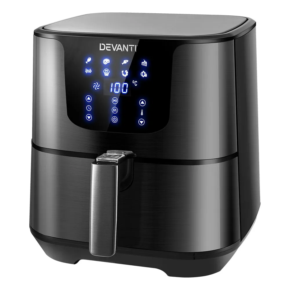 7L XL Air Fryer, LCD Control, 1700W, 8 Presets - Devanti