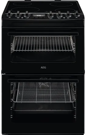 AEG 6000 SteamBake CCX6740ACB 60cm Electric Cooker with Ceramic Hob - Black