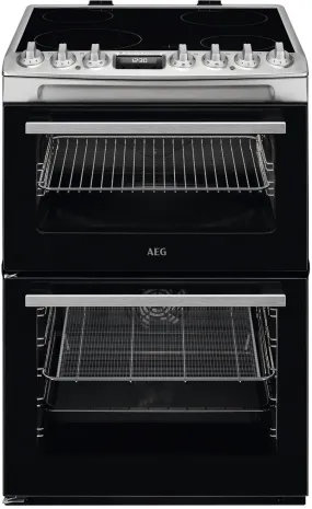 AEG 6000 SteamBake CCX6740ACM 60cm Electric Cooker with Ceramic Hob - Stainless Steel