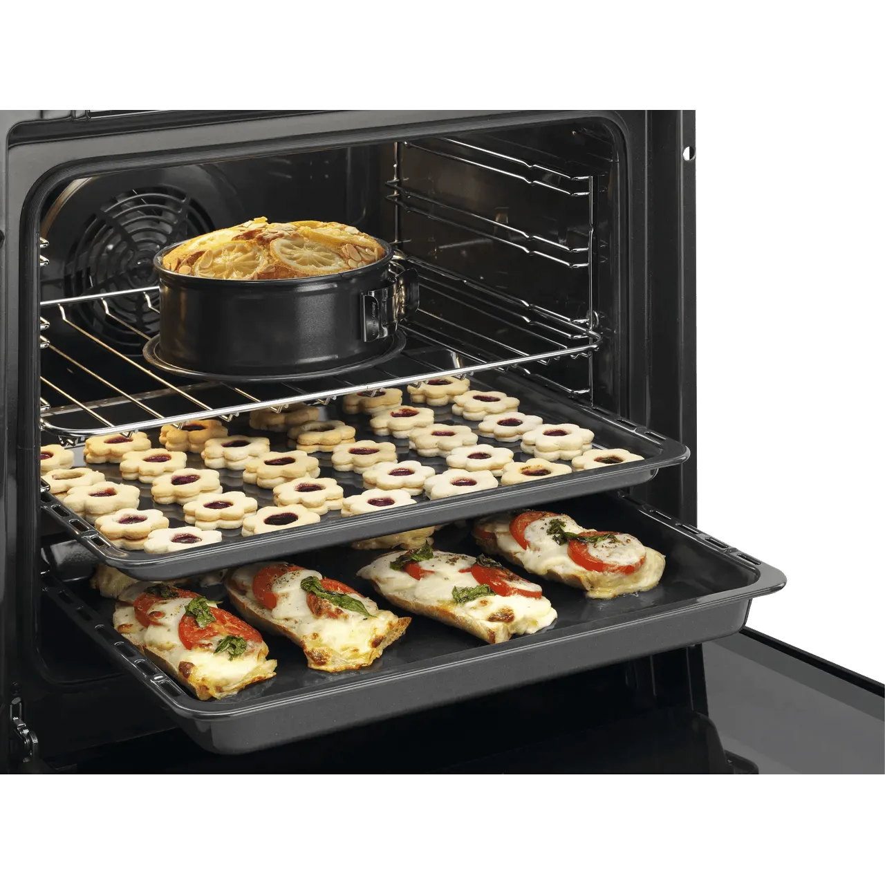 AEG CKB6540ACM Dual Fuel Cooker with Gas Hob- Stainless Steel