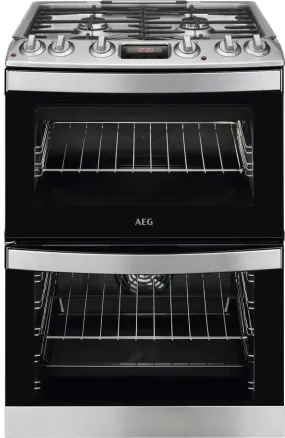 AEG CKB6540ACM Dual Fuel Cooker with Gas Hob- Stainless Steel