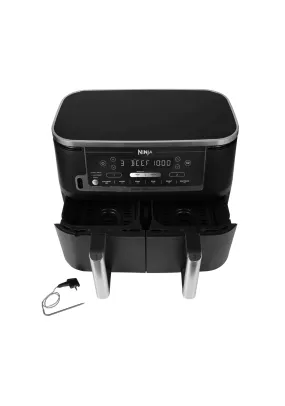 AF451 Ninja Dual Air Fryer 9.5L with Smart Cook Probe - Black