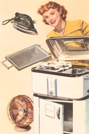 AM-390 Housewife and Appliances - Vintage Image