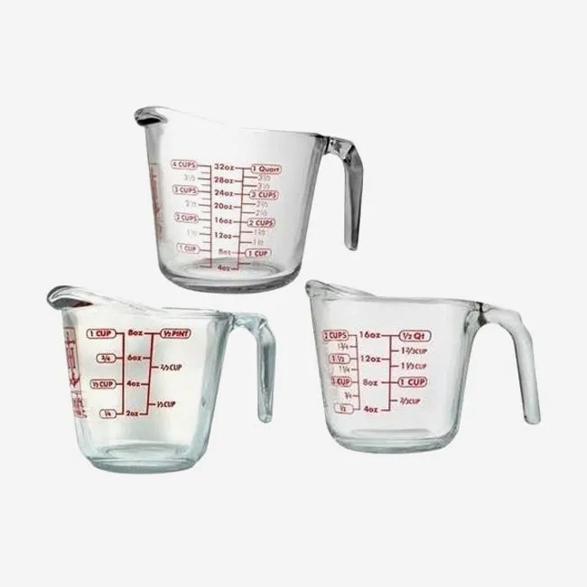 Anchor | Hocking 3 Pc Measuring Cup Set - Clear