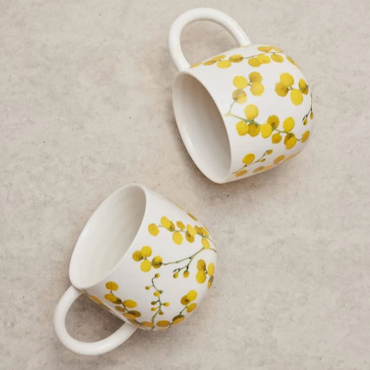 Angus & Celeste: Sunny Day Mugs Two Set Wattle Blossom