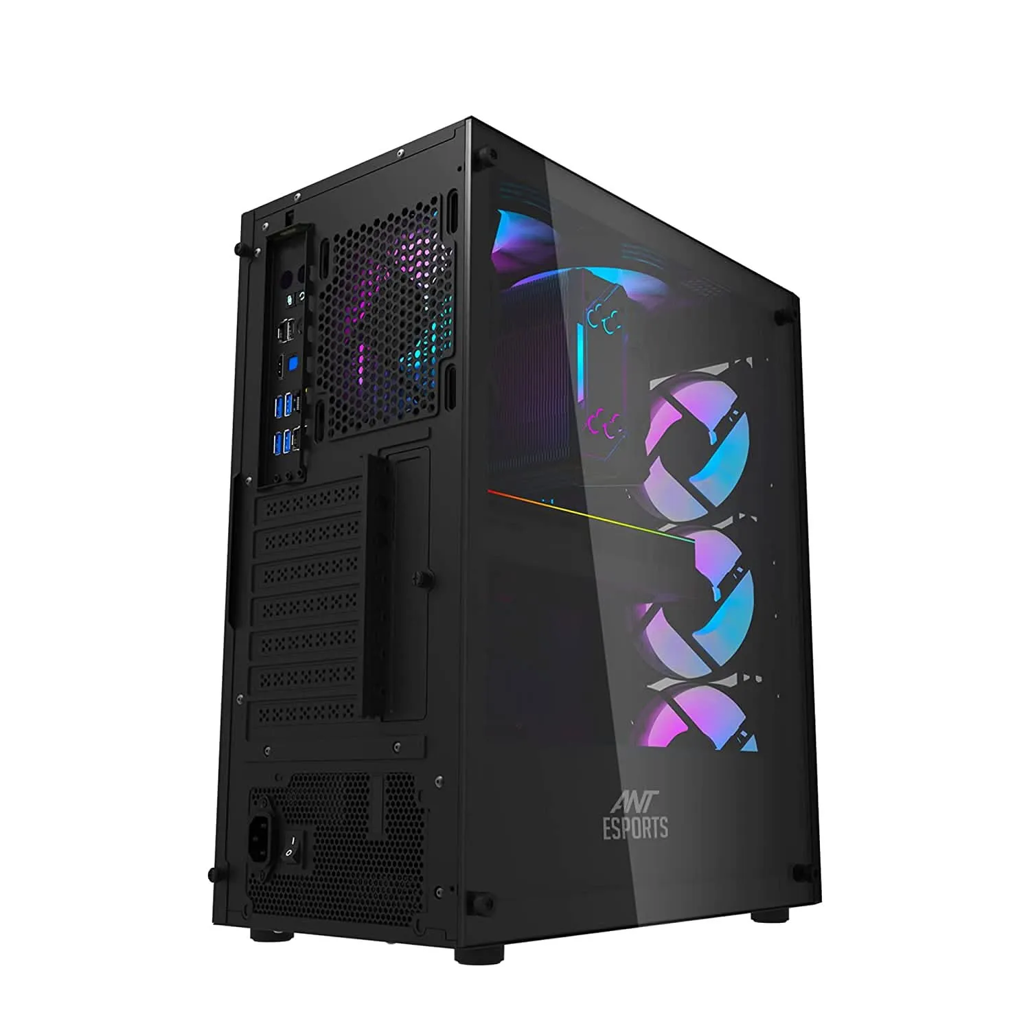 ANT ESPORTS 220 AIR MID- TOWER ATX CABINET BLACK