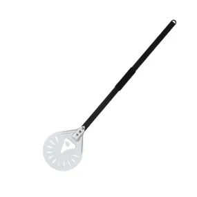 Anygleam Pizza Shovel 100cm Silver for Perforated Peel with Metal Handle Oven Turning Baking Accessory