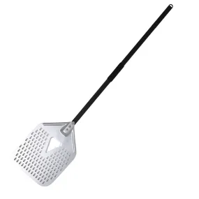 Anygleam Pizza Shovel 25cm X 121cm Silver for Perforated Peel with Metal Handle Oven Turning Baking Accessory