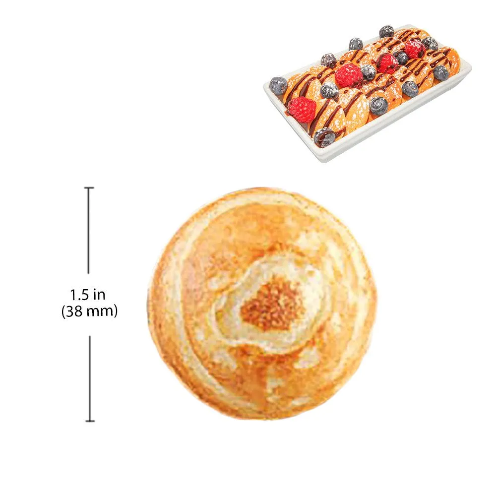 AP-543 Mini Dutch Pancake Maker | Poffertjes Grill | 50 Mini Pancakes | Nonstick Double Pan