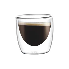 Aramoro Borosilicate Glass Double Wall Cup 100Ml 2Pcs/Set