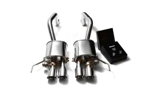 ARMYTRIX Stainless Steel Valvetronic Catback Exhaust System Quad Chrome Silver Tips Chevrolet Corvette C7 2014-2020