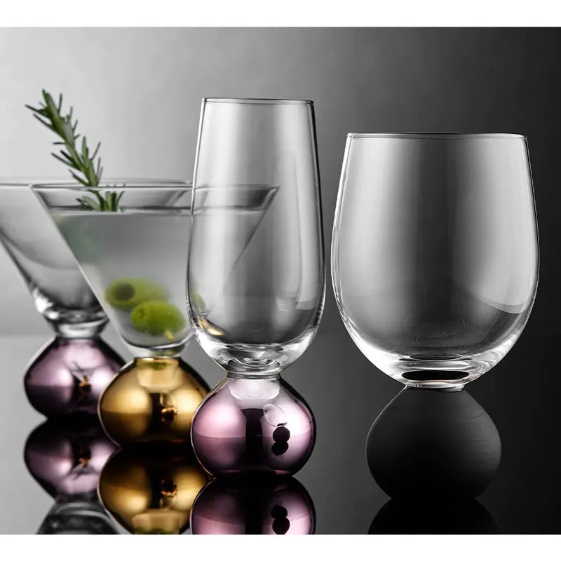 Astrid Wine Glass Set - Black (2pc)