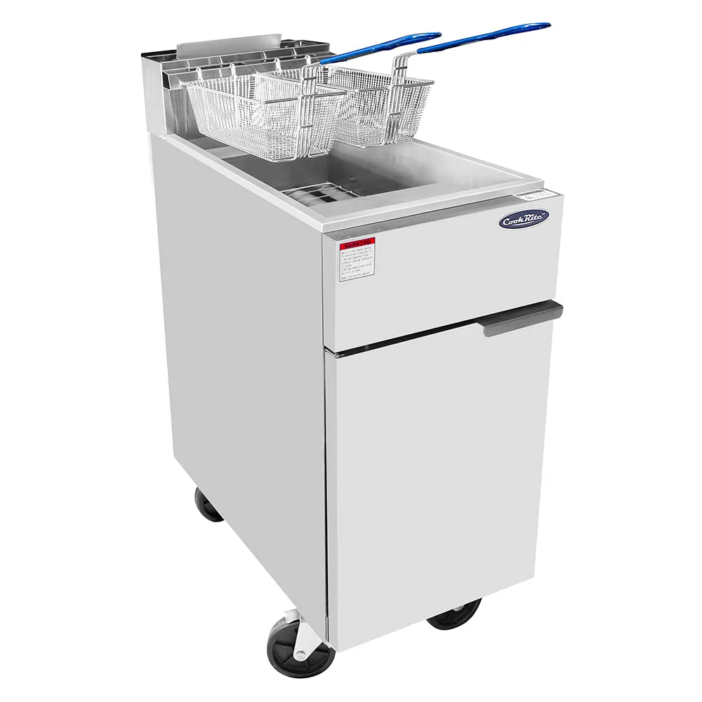 Atosa ATFS-40 40 Lb. Gas Heavy Duty Commercial Deep Fryer - 102,000 BTU