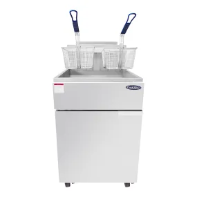 Atosa ATFS-75 75 Lb. Gas Heavy Duty Commercial Deep Fryer - 136,000 BTU