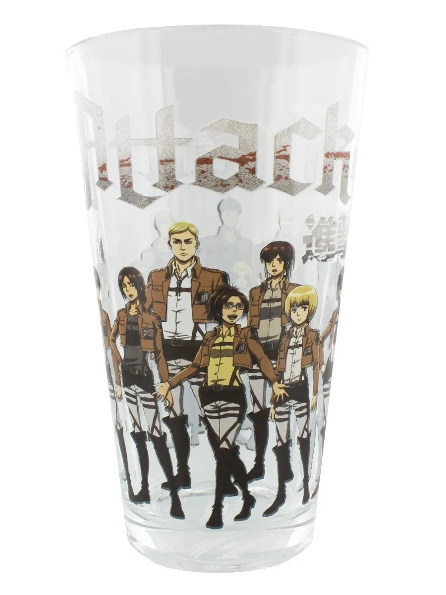 Attack on Titan Training Regiment Group 16oz Glass Cup