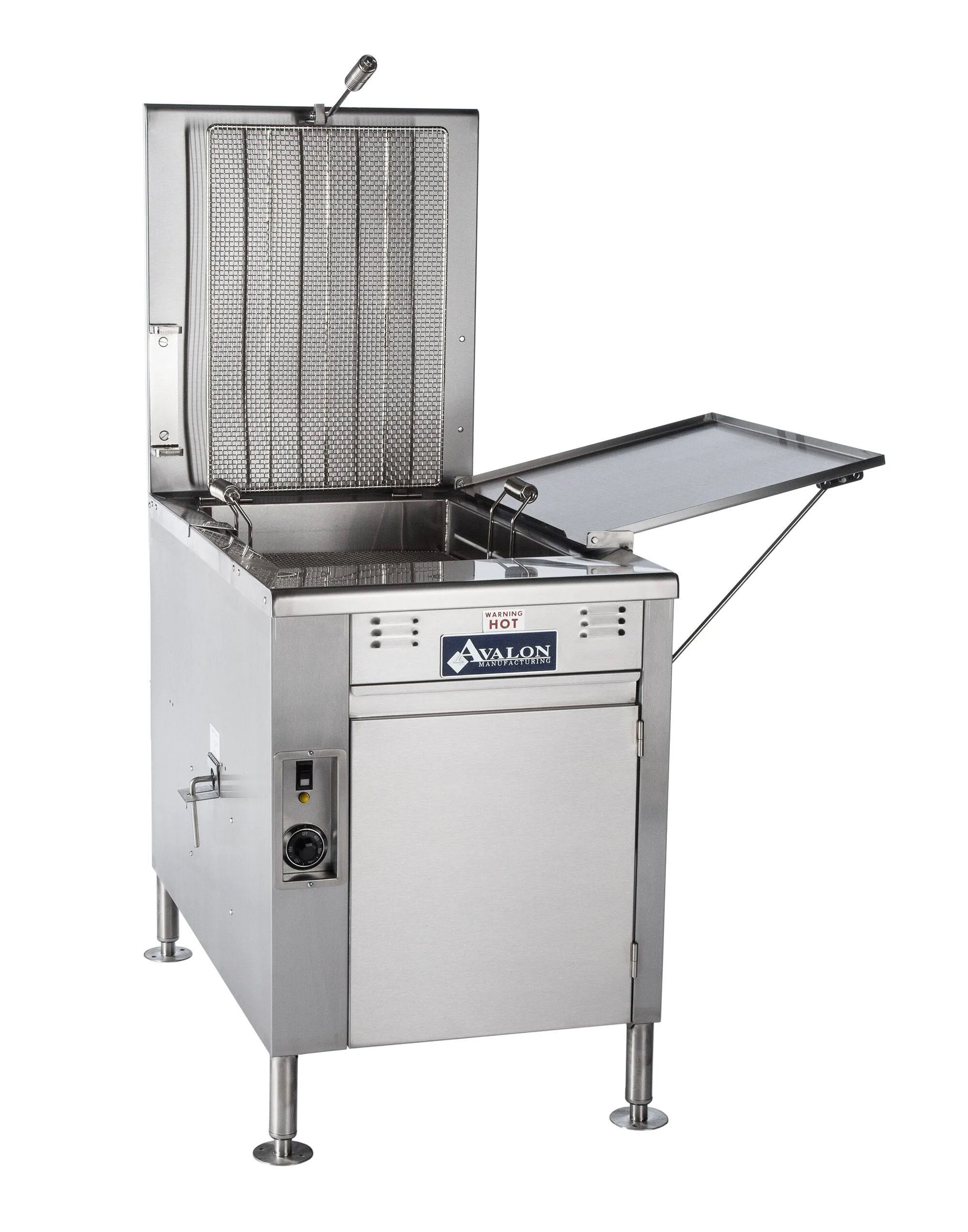 Avalon (ADF20-G-P) 20" x 20" Donut Fryer, Propane, Standing Pilot, Left Side Drain Board