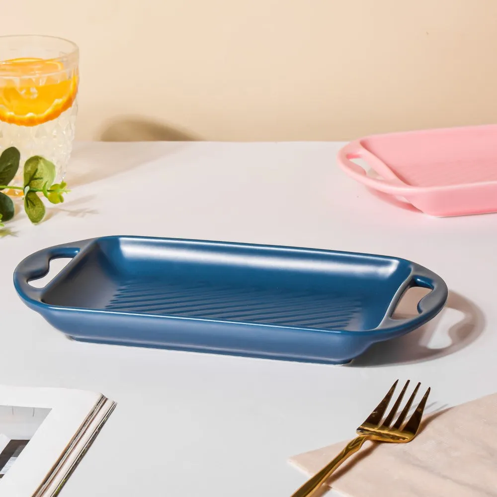 Baking Tray With Handle Dark Blue