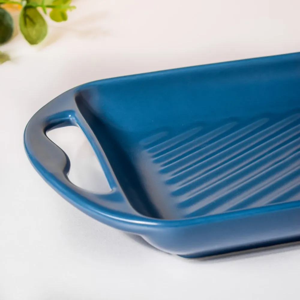 Baking Tray With Handle Dark Blue