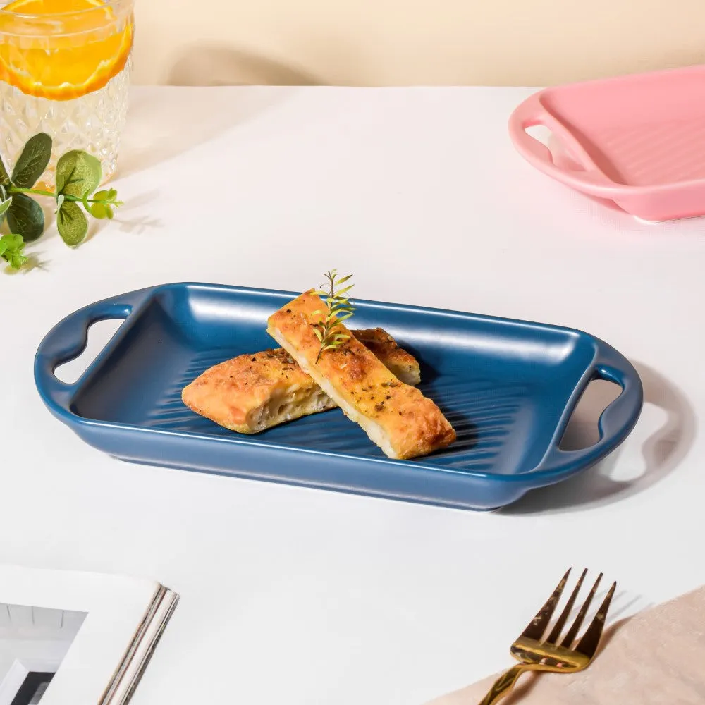 Baking Tray With Handle Dark Blue