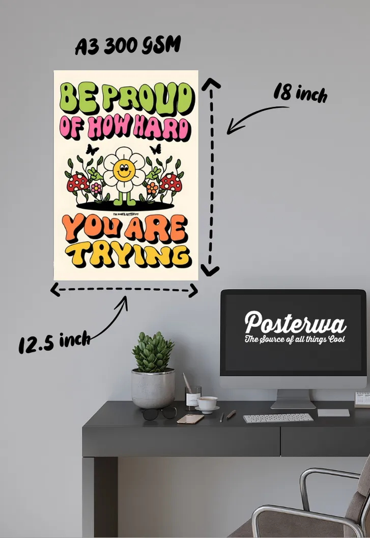 BE PROUD OF HOW HARD YOU ARE TRYING Poster