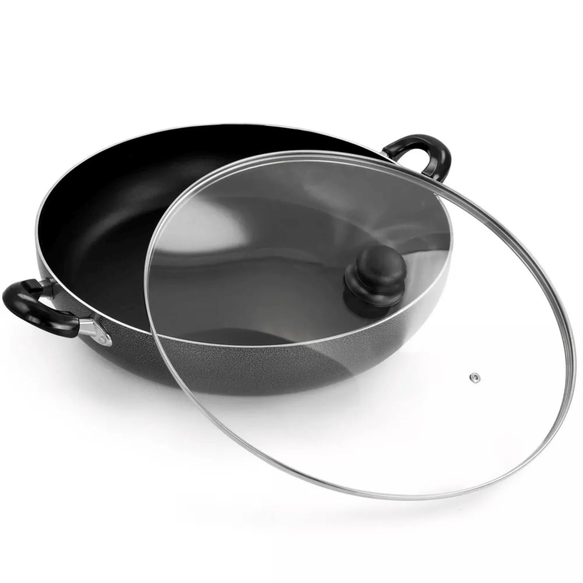 Better Chef 14" Aluminum Non-Stick Deep Fryer with Glass Lid