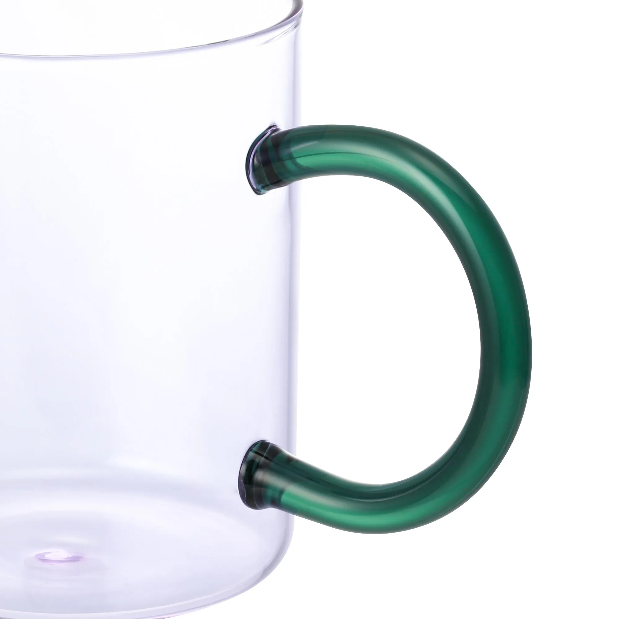 Bicolor Glass Mug Purple