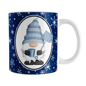 Blue Gnome Snowflakes Mug