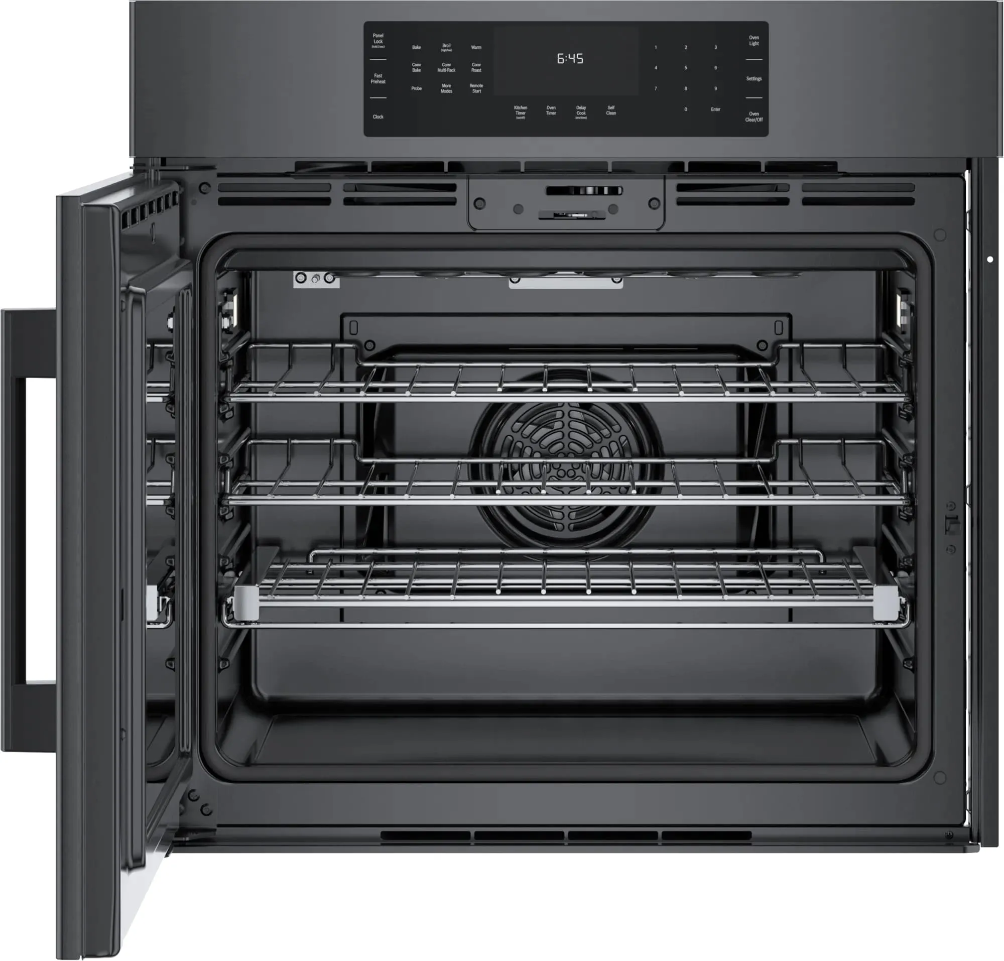 Bosch - 4.6 cu. ft Single Wall Oven in Black Stainless - HBL8444LUC